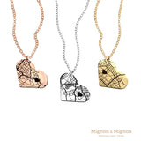 Heart Map Necklace