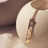 Bar Map Necklace