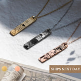 Bar Map Necklace