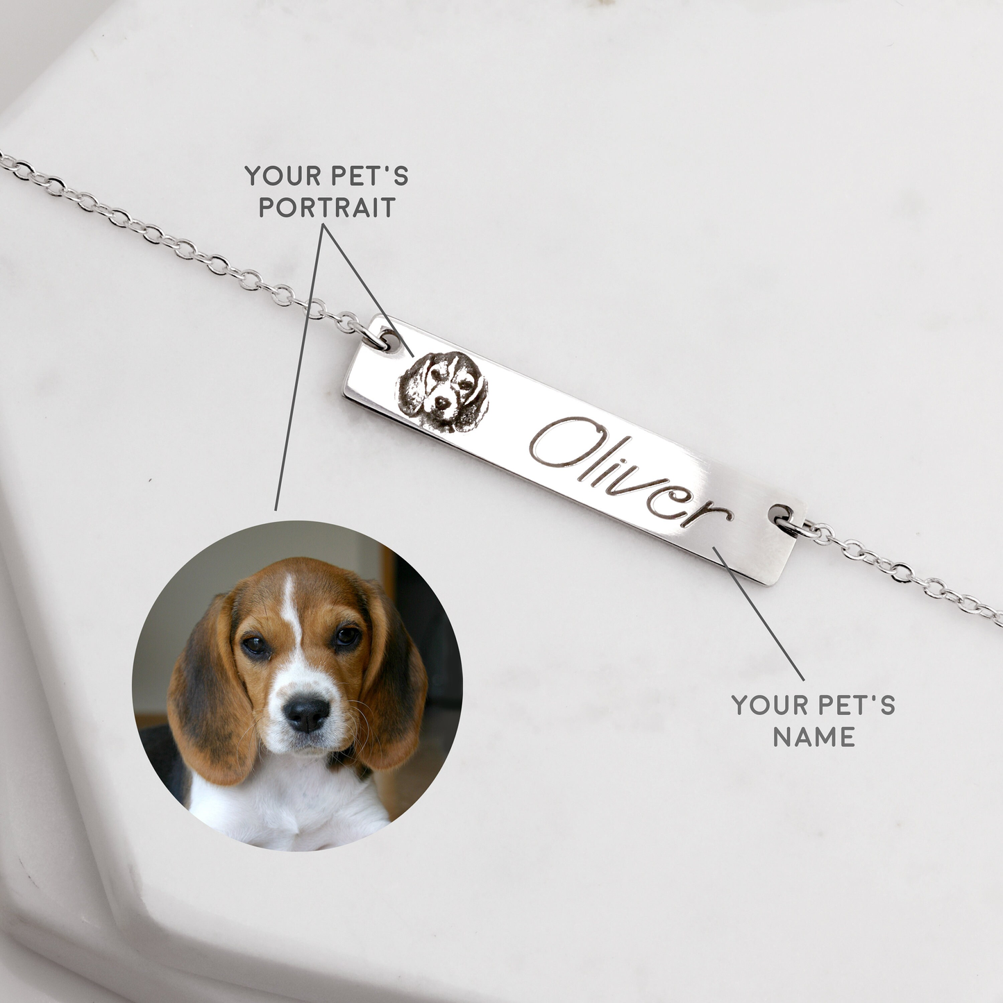 Pet Bar Personalized Necklace