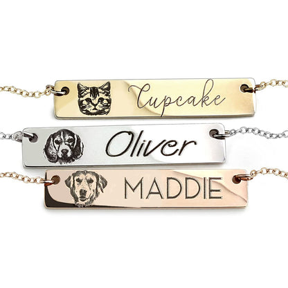 Pet Bar Personalized Necklace