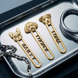 Custom Pet Portrait Metal Bookmark Pets