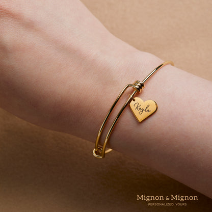 Amelia Heart Charm Bracelet