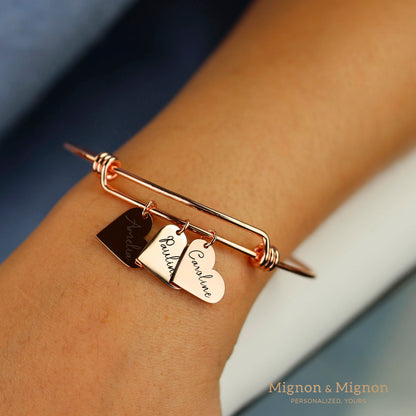 Amelia Heart Charm Bracelet
