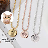 Mimi Pet Portrait Ball Chain Necklace
