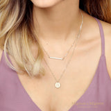 Ethel Initial Disc Necklace