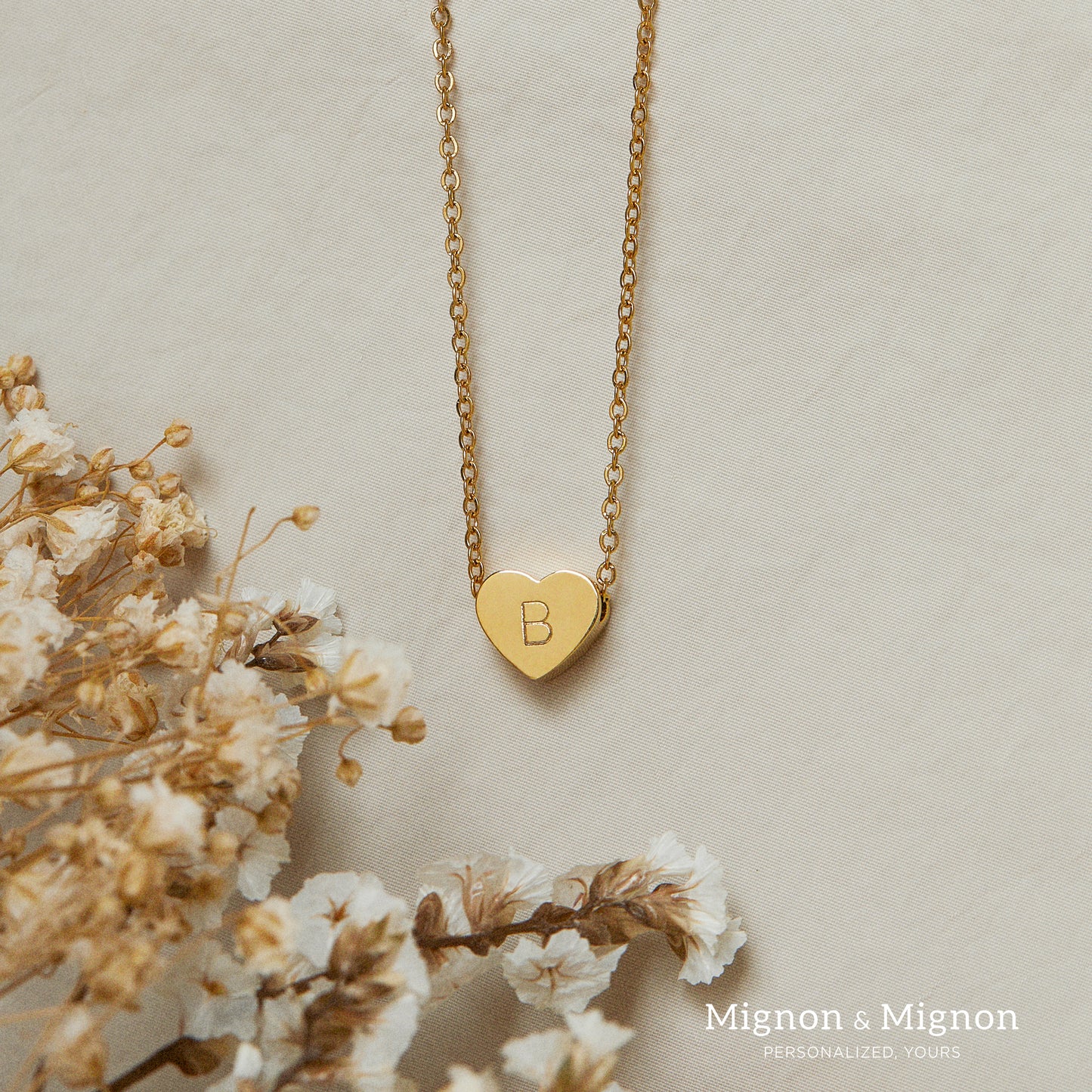 Amaral  Personalized Heart Necklace