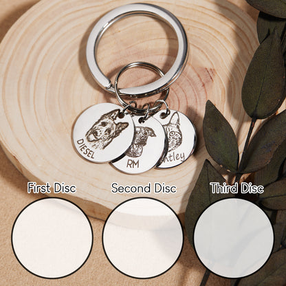 Pet Portrait Keychain