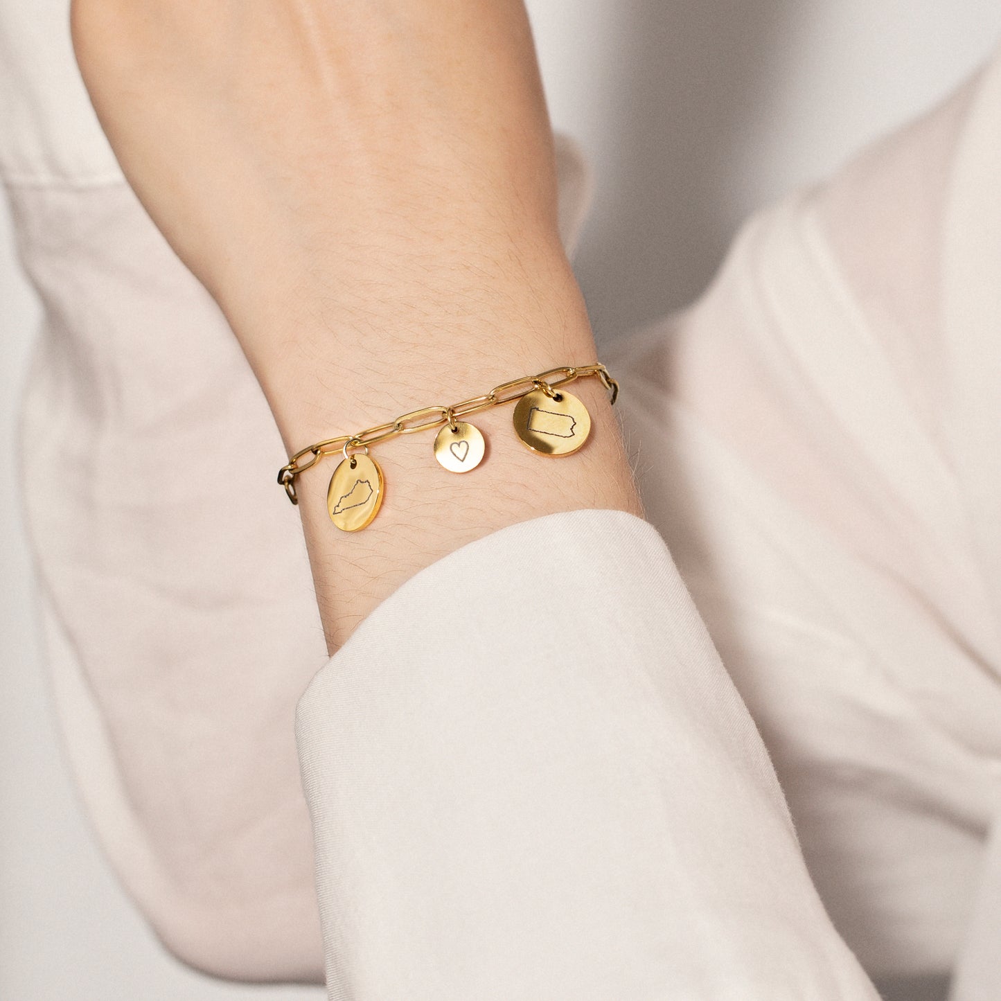 Long Distance Paperclip Bracelet
