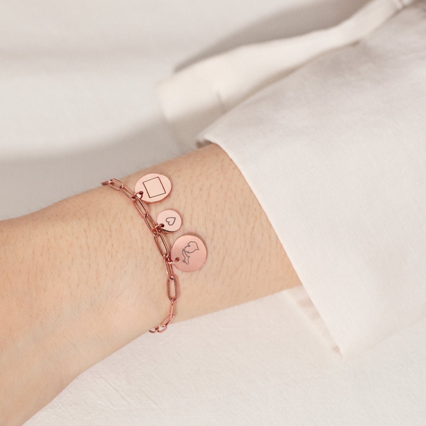 Long Distance Paperclip Bracelet