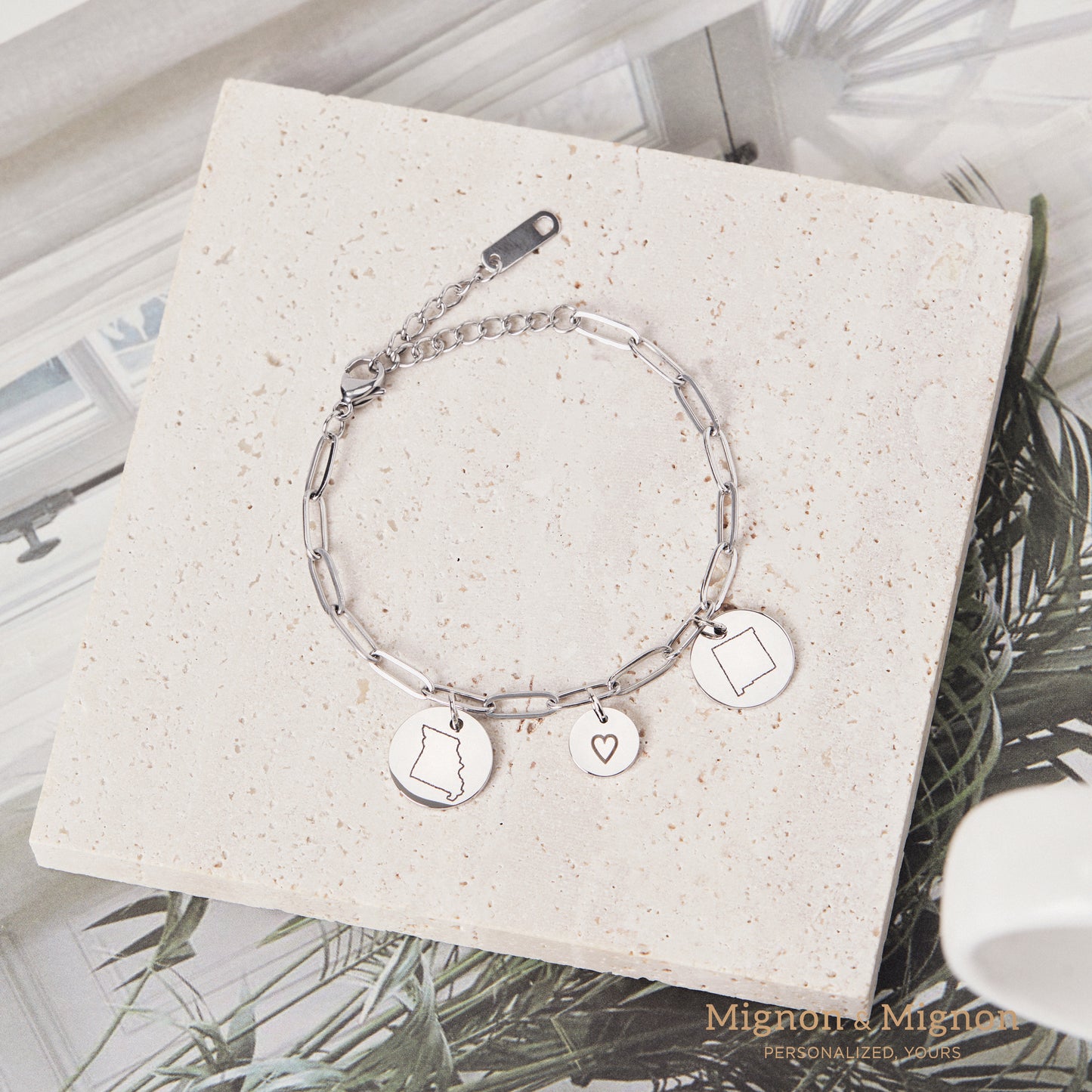 Long Distance Paperclip Bracelet
