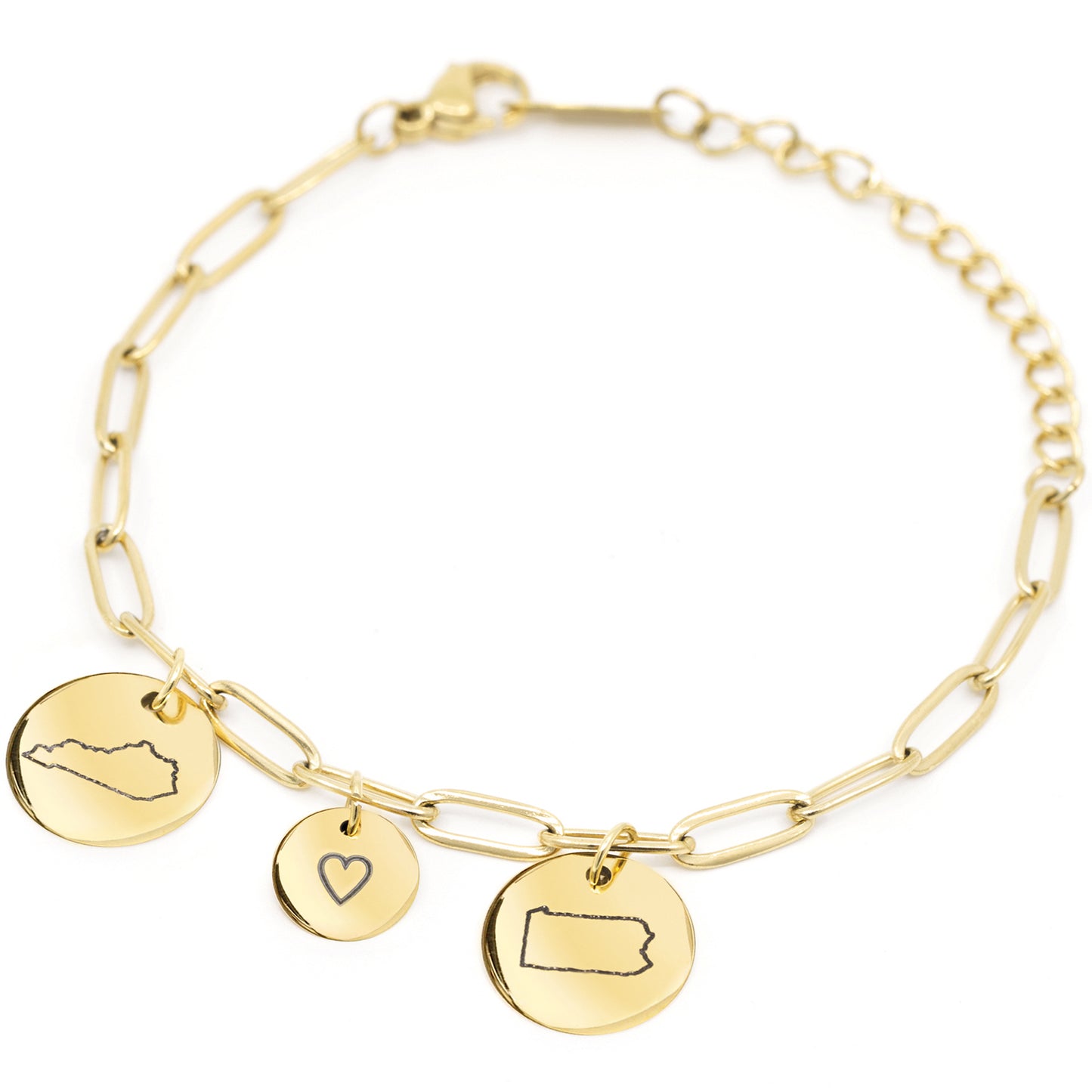 Long Distance Paperclip Bracelet