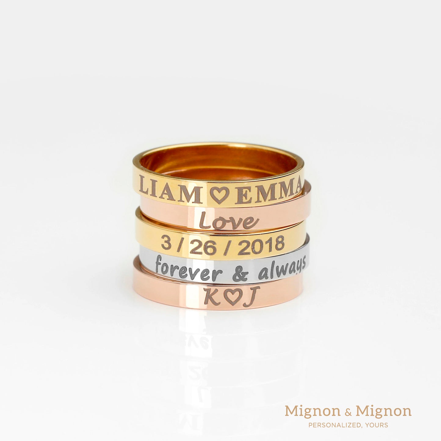 Lux Personalized Band Ring