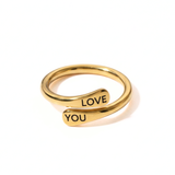 Open Wrap Engraved Ring