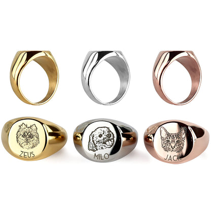 Signet Pet Personalized Ring