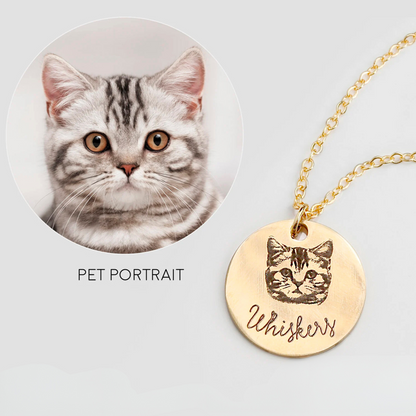 Mimi Pet Portrait Personalized Necklace