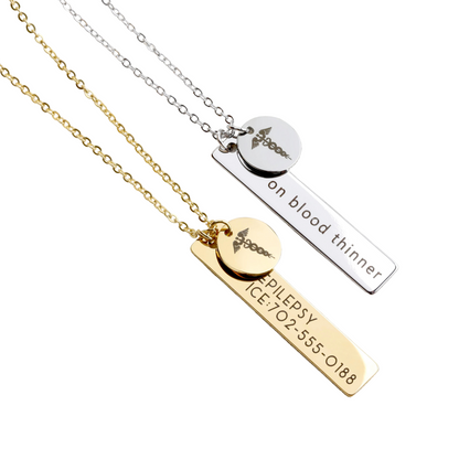 Medical Alert Personalized Necklace