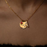 Birthstone Initial Necklace