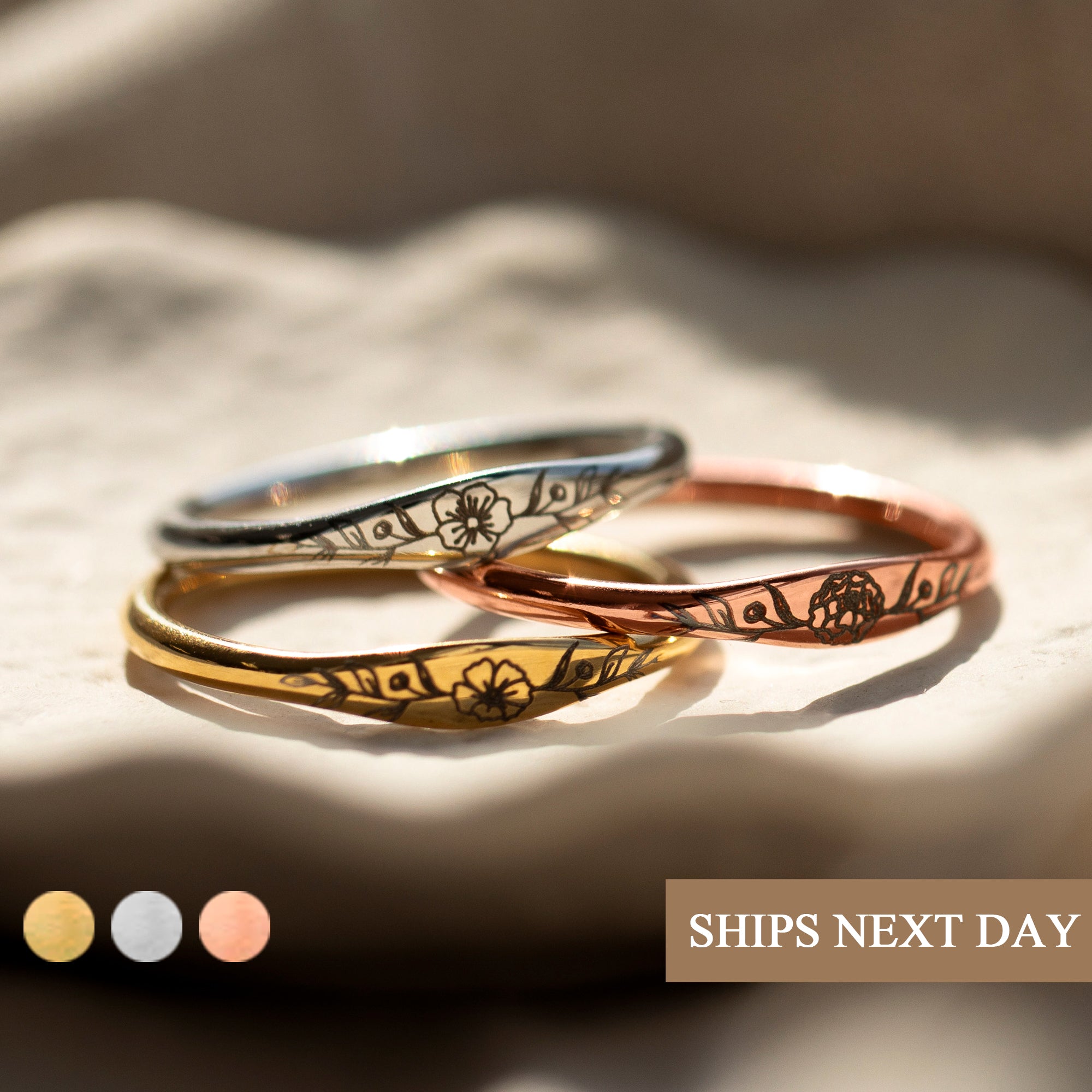 Pamela Birth Flower Ring – Mignon&Mignon