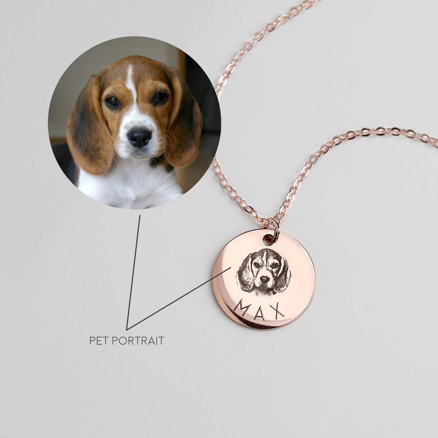 Mimi Pet Portrait Personalized Necklace