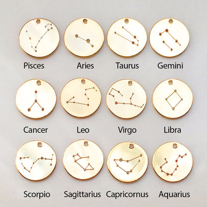 Zodiac Constellation Charm Necklace - Mignon and Mignon - 1