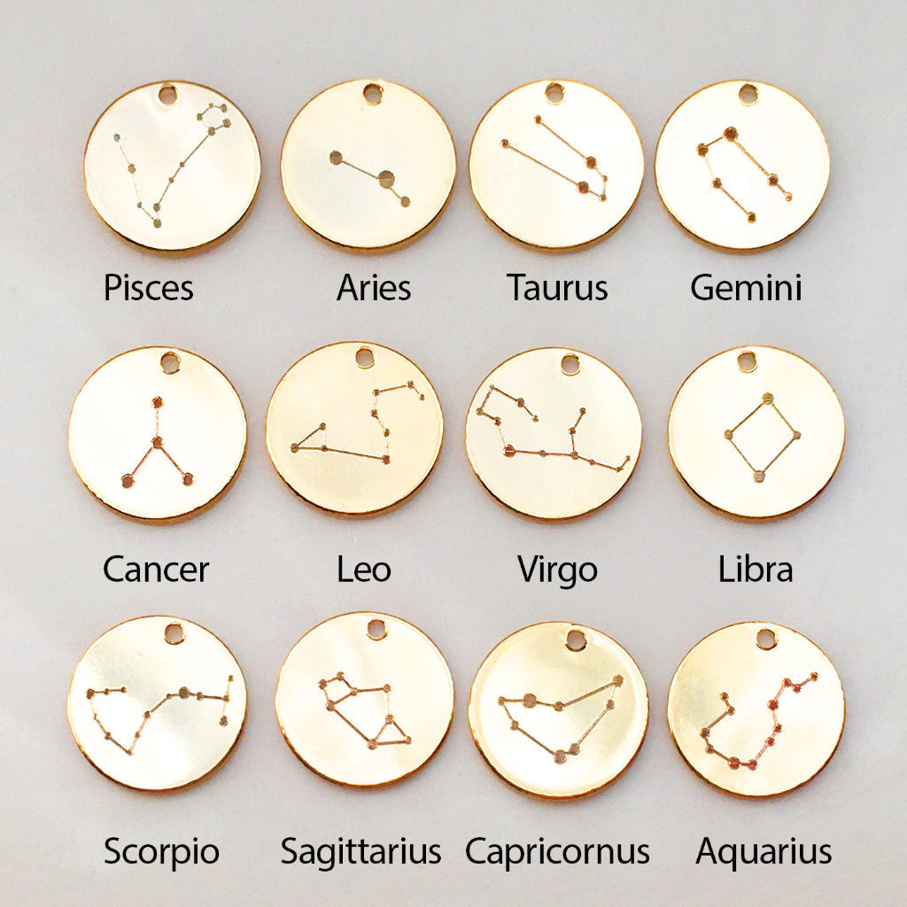 Zodiac Constellation Charm Necklace - Mignon and Mignon - 1