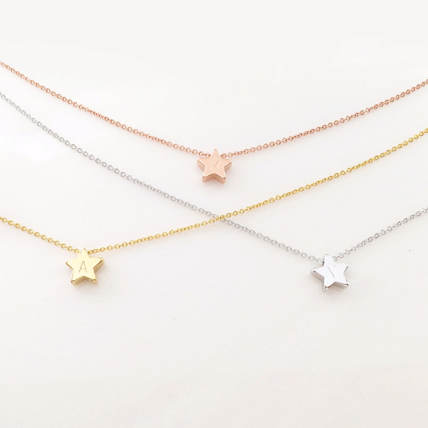 Petite Star Charm Necklace, Flower Girl Necklace - Mignon and Mignon - 1