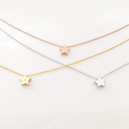 Petite Star Charm Necklace, Flower Girl Necklace - Mignon and Mignon - 1